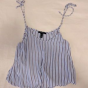 Stripped tie tank top